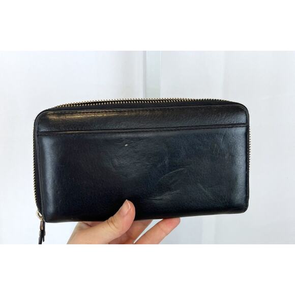 KATE SPADE Cobble Hill Lacey Leather Accordion Wallet Zip Black - Picture 3 of 5